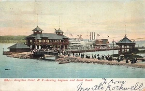 LP76 Kingston Point NY Lagoons Sand Beach 1906  Postcard - Picture 1 of 2