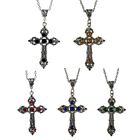Punk Baroque Pendant Necklace Fashion Gothic Choker Necklace with Crystals
