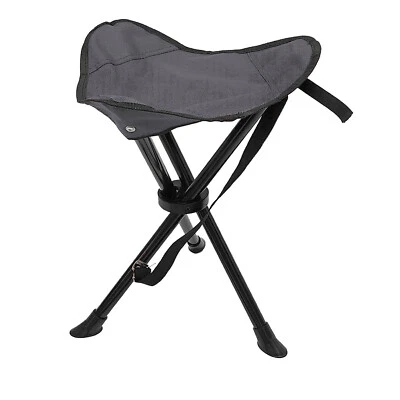 3-Bein Anglerhocker Klapphocker Campinghocker Falthocker Outdoor Tragegurt Grau - Bild 1 von 4