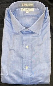 Jack Taylor Beverly Hills Blue LS Men's Dress Shirt 15.5-34 100% Cotton NWT - Picture 1 of 8