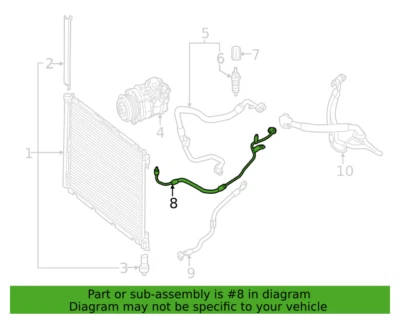 Manguera líquido refrigerante aire acondicionado mercedes-benz s550 s65 amg s560 2014-2021 2228307800 Foto 1 de 3