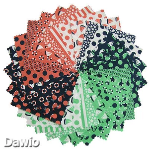 Stoffpaket Schiff Wal Kreise bunt 30 Scraps à 5" (12,7cm) Patchwork Kinderstoff - Bild 1 von 1