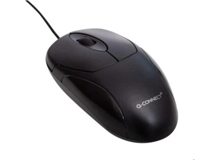 Q-Connect Scroll Wheel Mouse Black KF04368 - Image 1 of 3