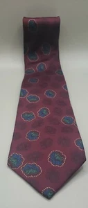 Byerly Court Tie 100% Silk Made in USA Maroon/Blue/Green 3.5" Wide - Picture 1 of 3