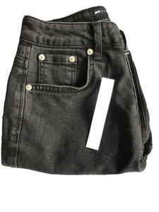 asos petite black mom style jeans waiste size 25 - Picture 1 of 3