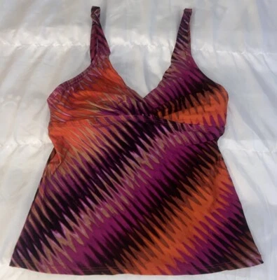 Nuevo con etiquetas Traje de baño Tankini Top Dana Buchman Twist Front con aros 6 cálido (B2) Foto 1 de 2