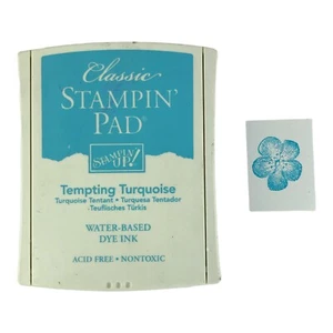 Stampin Up Classic Ink Pad Tempting Turquoise Blue - Picture 1 of 5