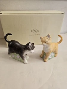 Porcellana dipinta a mano gatti Lenox stagione con amore sale e pepe shaker NUOVO - Foto 1 di 10
