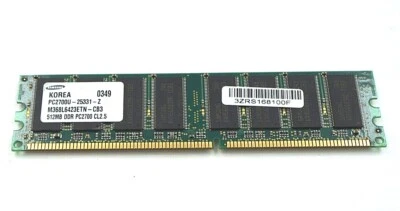 Samsung 512 MB RAM PC2700U-25331-Z DDR PC2700 CL2.5 M368L6423ETN-CB3 - Image 1 of 2