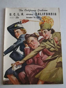 1943 UNIVERSITY OF CALIFORNIA VS U.C.L.A. - FOOTBALL GAME PROGRAM - BOX C - Photo 1/4