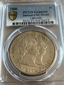 1900 LAFAYETTE Commemorative Silver Dollar Full Mint LUSTER UNC Detail - Picture 1 of 8