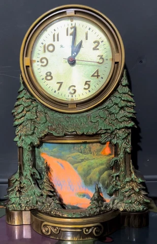 Mastercrafters Waterfall Electric Clock Model 344, 10.5” T x 7.5” W, Chicago USA Cover