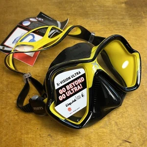 Máscara de buceo Mares X-Vision Ultra Liquidskin - Amarillo/Negro - Para buceo y snorkel - Imagen 1 de 10