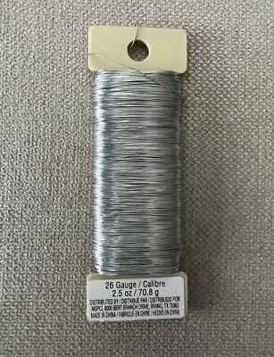 Michaels Bullion Paddle Wire 26 Gauge 2.5 Oz Silver Florist Crafts - Image 1 of 4