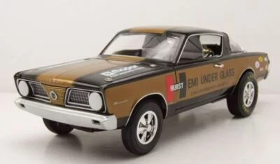 HIGHWAY61 - 1966 PLYMOUTH Barracuda Hurst Hemi Nero e Oro - 1/18 - HIGHWAY-18034 - Immagine 1 di 4