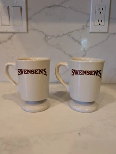 Vintage 1970s Swensen's Ice Cream Parlor Heavy Pedestal Coffee Mug  - Picture 1 of 4