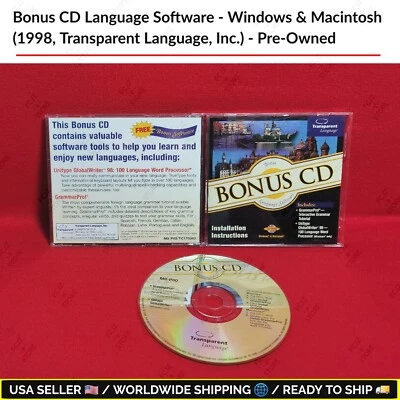 Bonus CD Language Software - Windows & Macintosh (1998) - Pre-Owned - Image 1 of 4