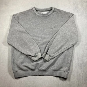 Vtg 90s Gray Nike sweater Size XXL Distressed fit baggy - Picture 1 of 8