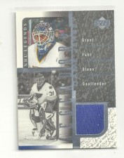2000 UD Upper Deck GRANT FUHR Legends Legendary Game Jersey #J-GF - BLUES HOF