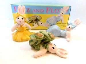 JUEGO DE 3 ESTATUILLAS FITZ AND FLOYD ESSENTIALS BE BOP TUMBLERS ~ ¡DIVERSIÓN DE PASCUA! - Imagen 1 de 10