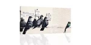 Britain Migrants Banksy - CANVAS OR PRINT WALL ART - Picture 1 of 2