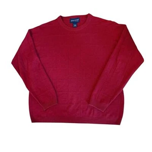 Davis & Squire 2 Ply Cashmere Sweater Pullover Crew Neck Mens Size Large In Red - Picture 1 of 7