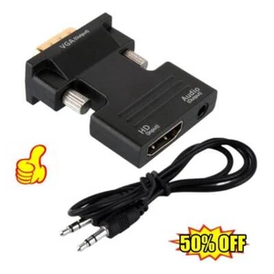 1080P HDMI Female to VGA Male with Audio Output Cable Converter Adapter Lead[- - Bild 1 von 10