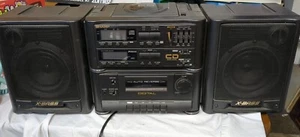 Vintage Sharp Boombox CDCassette AM/FM Radio Detachable Speakers GX-CD65 - Picture 1 of 5