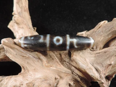 Antiguo abalorio tibetano antiguo ágata Dzi para colgante pulsera energía Tíbet Gzi Bead B Foto 1 de 4