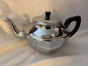 Hostess Wear by Heller Teapot Made in England Chromium MCM - Picture 1 of 7