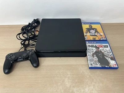 Sony PlayStation 4 PS4 Slim CUH-2015A 500GB Console w/ OEM Controller & 2 Games - Image 1 of 4