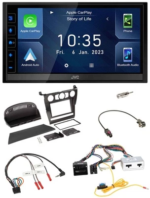 JVC DAB Bluetooth Lenkrad USB 2DIN Autoradio für BMW 5er 2007 E60 ohne iDrive - Bild 1 von 4