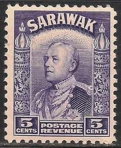 Sarawak #115 (A19) en estado bastante bueno MNH - 1934 5c Sir Charles Vyner Brooke - Raja - Imagen 1 de 1
