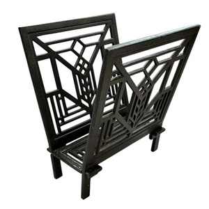 Vintage Frank Lloyd Wright Lake Geneva Hotel Design Magazine Rack Cast Metal - Picture 1 of 18