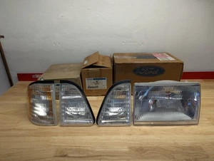 NOS OEM Genuine Ford Mustang Foxbody Headlight Headlamp Lights Lamp 1987 1993 - Picture 1 of 19