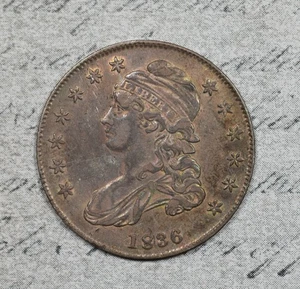 1836 gedeckelte Büste Half Dollar vz Details #EZS10 - Bild 1 von 2