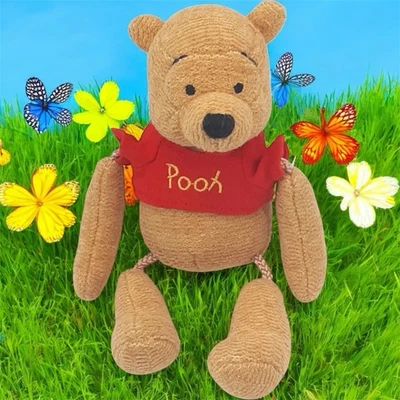 迪士尼商店小熊维尼毛绒 BEANBAG KNOTTY POOH 8 英寸毛绒玩具 — 第 1/4 张图片