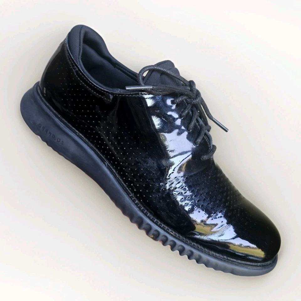 Cole Haan 9M Men's ZERØGRAND Black Lined Laser Wingtip Oxford Style C37085 - Image 1 of 4