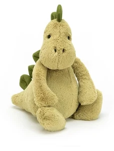 JELLYCAT London Bashful Dino Dinosaurier grün Plüschtier Stofftier Spielzeug 12,2 Zoll EUC - Bild 1 von 3