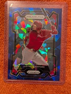 2024 Panini Prizm #180 Justin Crawford Blue #/199 - Bild 1 von 2