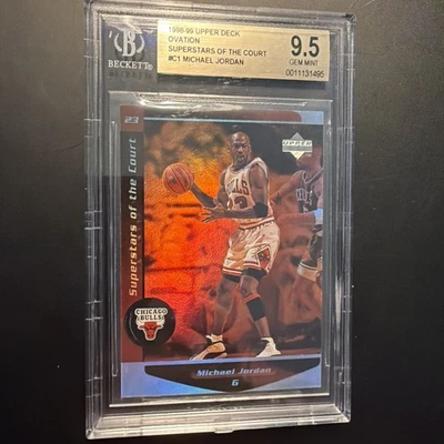 1998-99 Upper Deck Ovation Michael Jordan Superstars of the Court BGS 9,5 POP 14 Foto 1 de 4