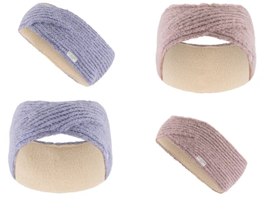 SALT AND PEPPER Strick Stirnband Ohrenwärmer Kopfband reflektierend rosa lila