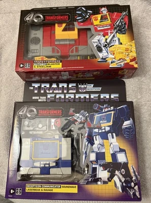 Transformers Walmart  40th Anniversary Soundwave Laserbeak Ravage Blaster New - Image 1 of 4