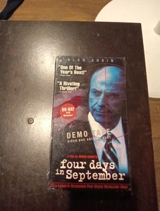 Four Days in September: Sealed Promo Screener (VHS, 1997, Thriller) Alan Arkin - Picture 1 of 2
