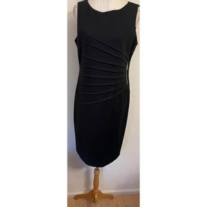 Ivanka Trump Black Sleeveless Dress Cocktail Party Career Pleated Detail 12 LBD - Picture 1 of 5