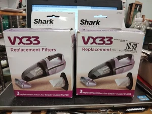 ZWEI (2) VX33 3er-Pack Staubbecherfilter kompatibel mit Shark SV769 KOSTENLOSER SCHNELLER VERSAND - Bild 1 von 3