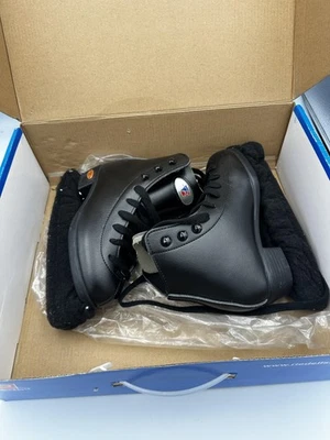 Riedell Figura Patines de Hielo Juvenil Junior J13 Negro Bota Hojas Nuevas en Caja Niños Foto 1 de 4