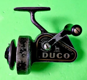 Antico mulinello da spinning Allcock & Co. DUCO Half Bail - Made Redditch, Inghilterra - Foto 1 di 7