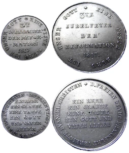 Frankfurt am Main 1817, Medaille und Jeton , Zur 300 Jahrfeier der Reformation - Picture 1 of 10