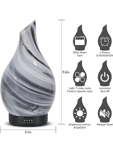 Essential Oil Diffuser Aromatherapy Diffuser Handmade Glass Waterless Auto-Off - Picture 1 of 1